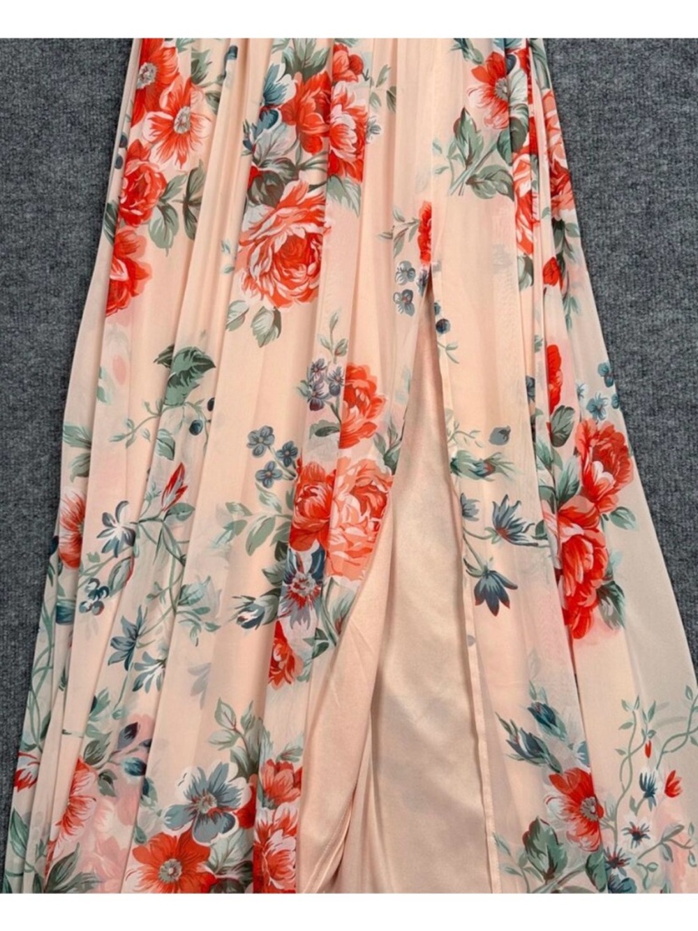Lulu's Floral Maxi Dress - Pink and Green - Picture 6 of 15